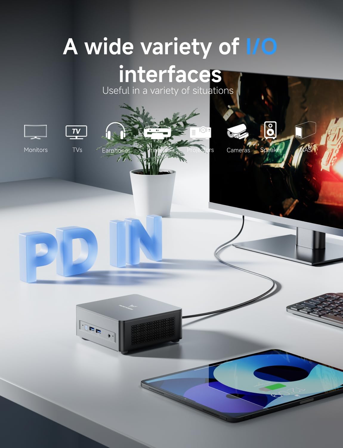 MINIS FORUM UM690S Mini PC,AMD Ryzen 9 6900HX 8 Cores CPU up to